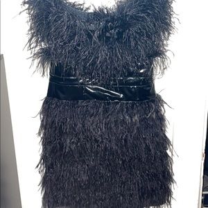 Birthday dress feather dress